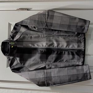 NWT Women's Scott Saco Black Bloc Plaid Gray & Black Ski Jacket Shell Small
